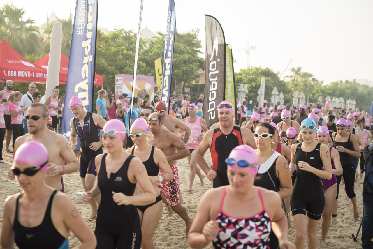 Pink is Punk Dubai breast cancer run swim
