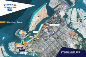 Abu Dhabi marathon route