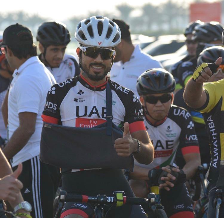 Emirati cyclist Abdullah Salem al Blooshi